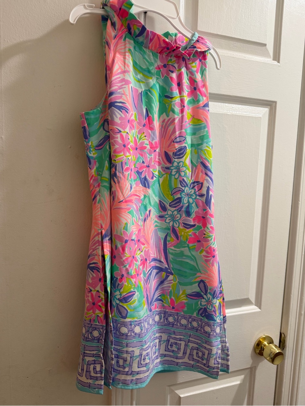 NWOT Lilly Pulitzer Pink, Coral, Aqua, Lavender Floral Shift romper